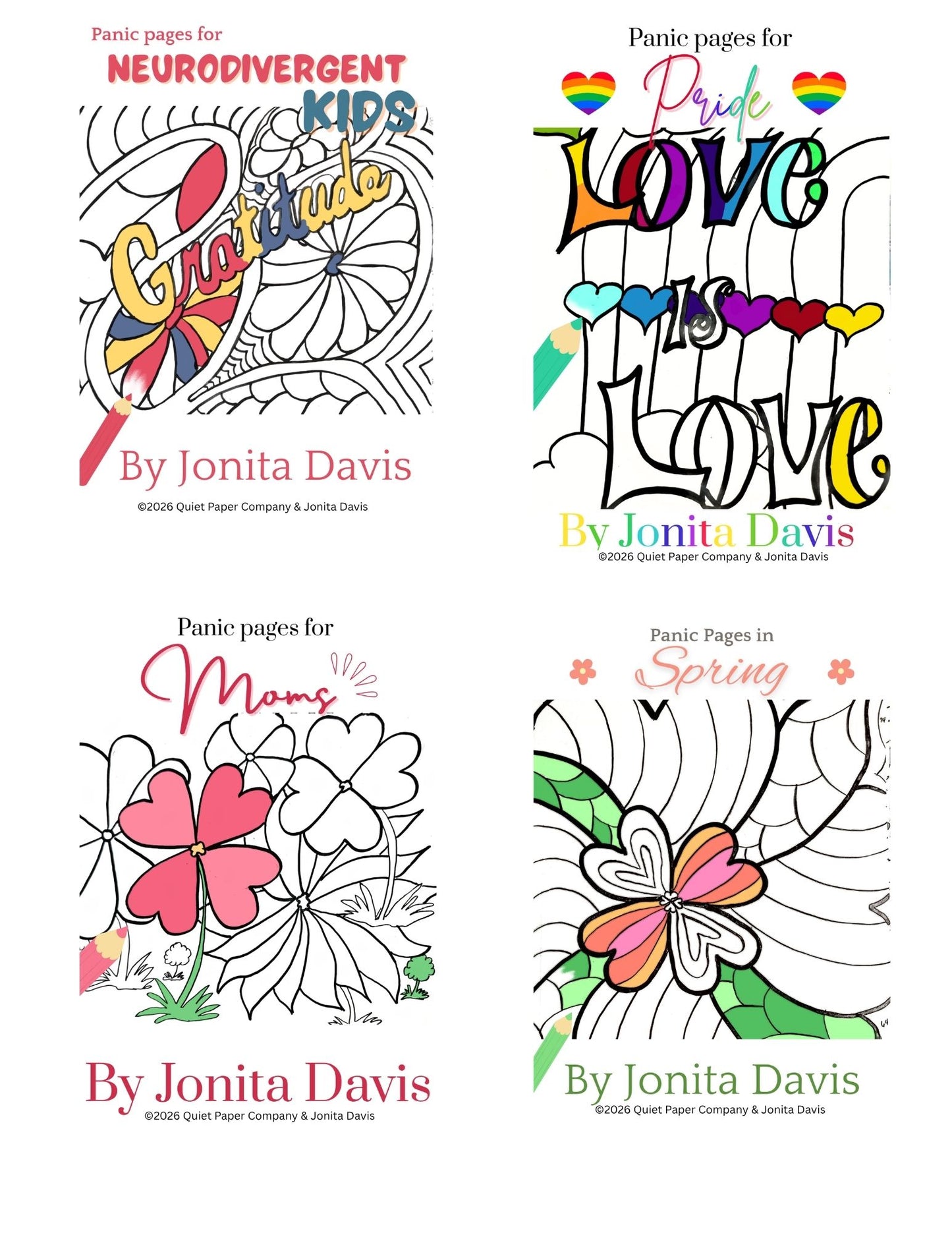 10 Pack Quiet Paper Co. Sticker Packs