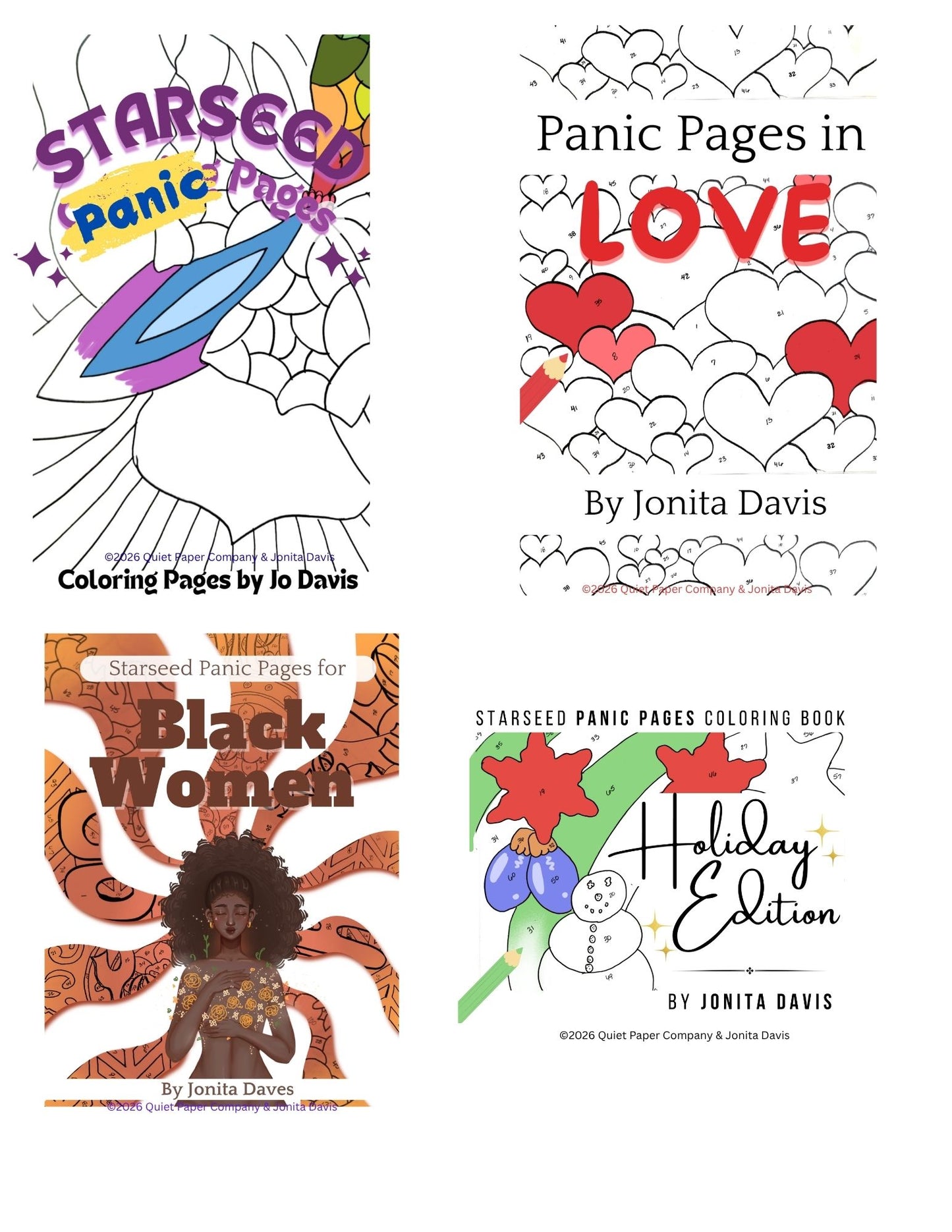 10 Pack Quiet Paper Co. Sticker Packs