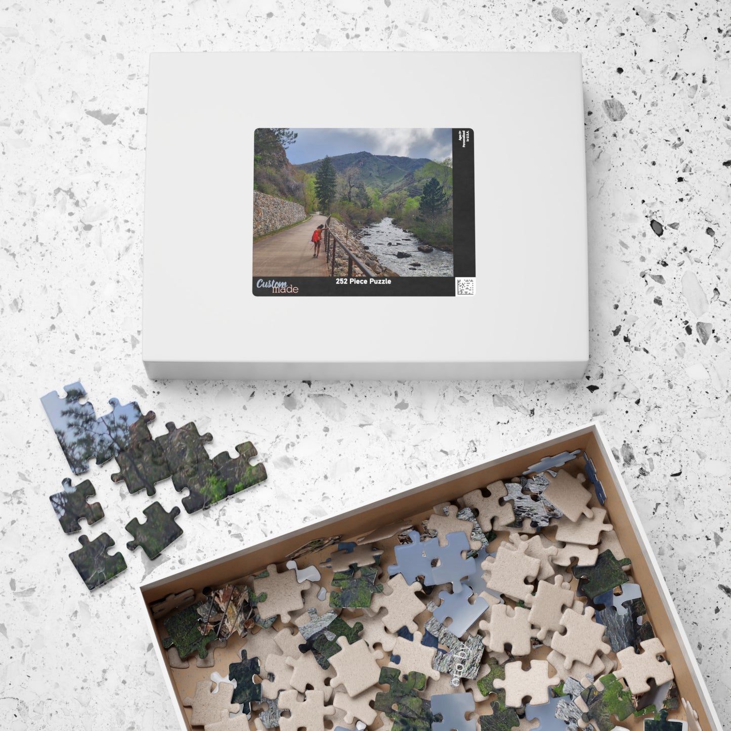 Puzzle - Girl Walking Along Clear Creek in Golden CO in Spring
