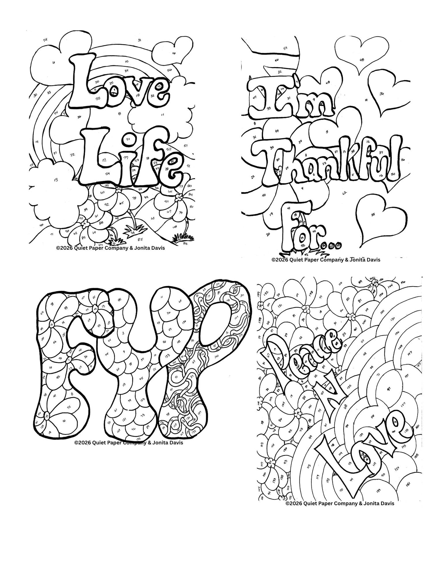 10 Pack Quiet Paper Co. Sticker Packs