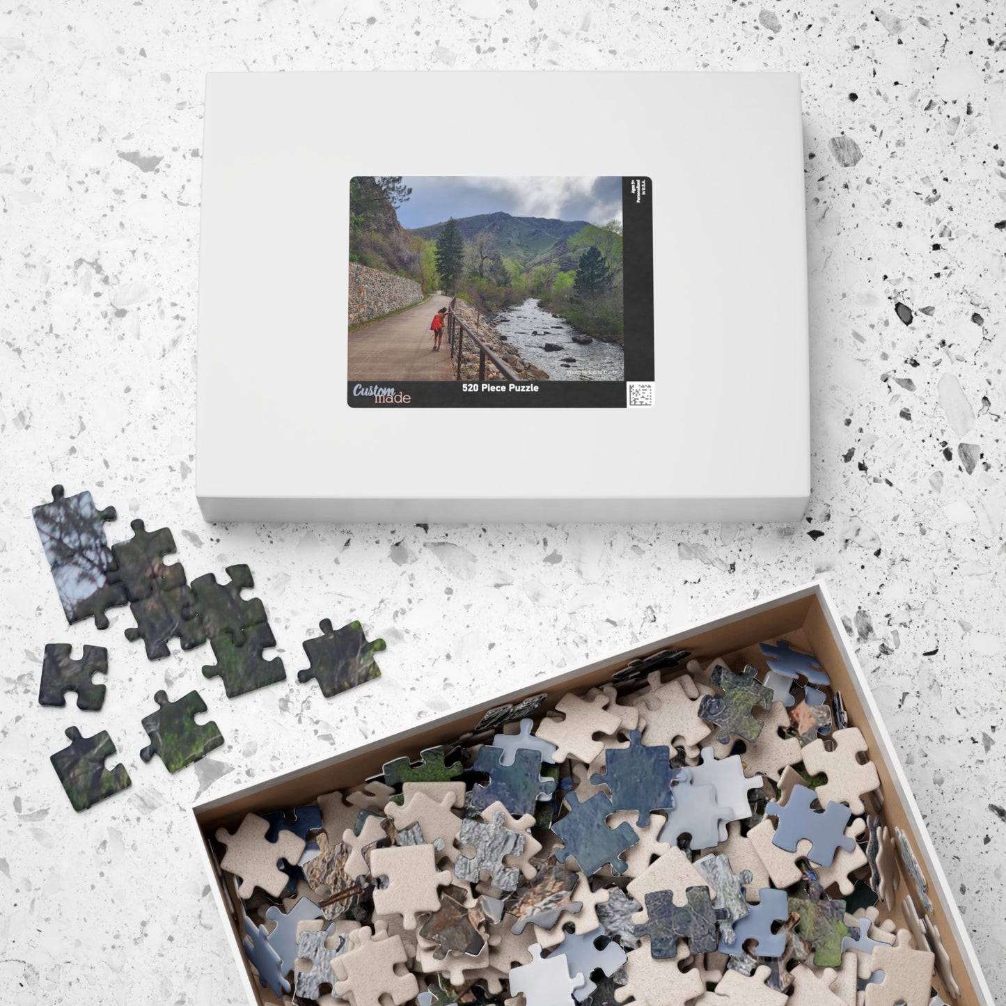Puzzle - Girl Walking Along Clear Creek in Golden CO in Spring