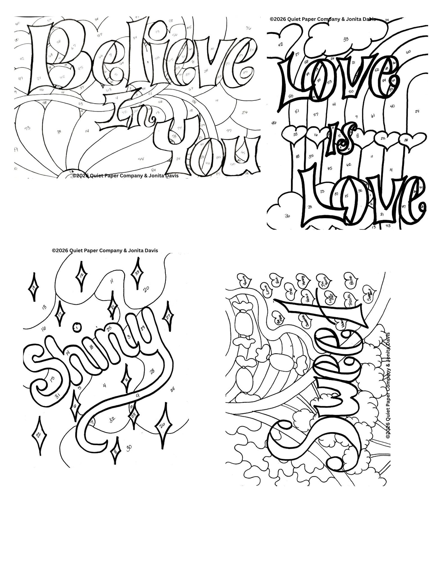 10 Pack Quiet Paper Co. Sticker Packs