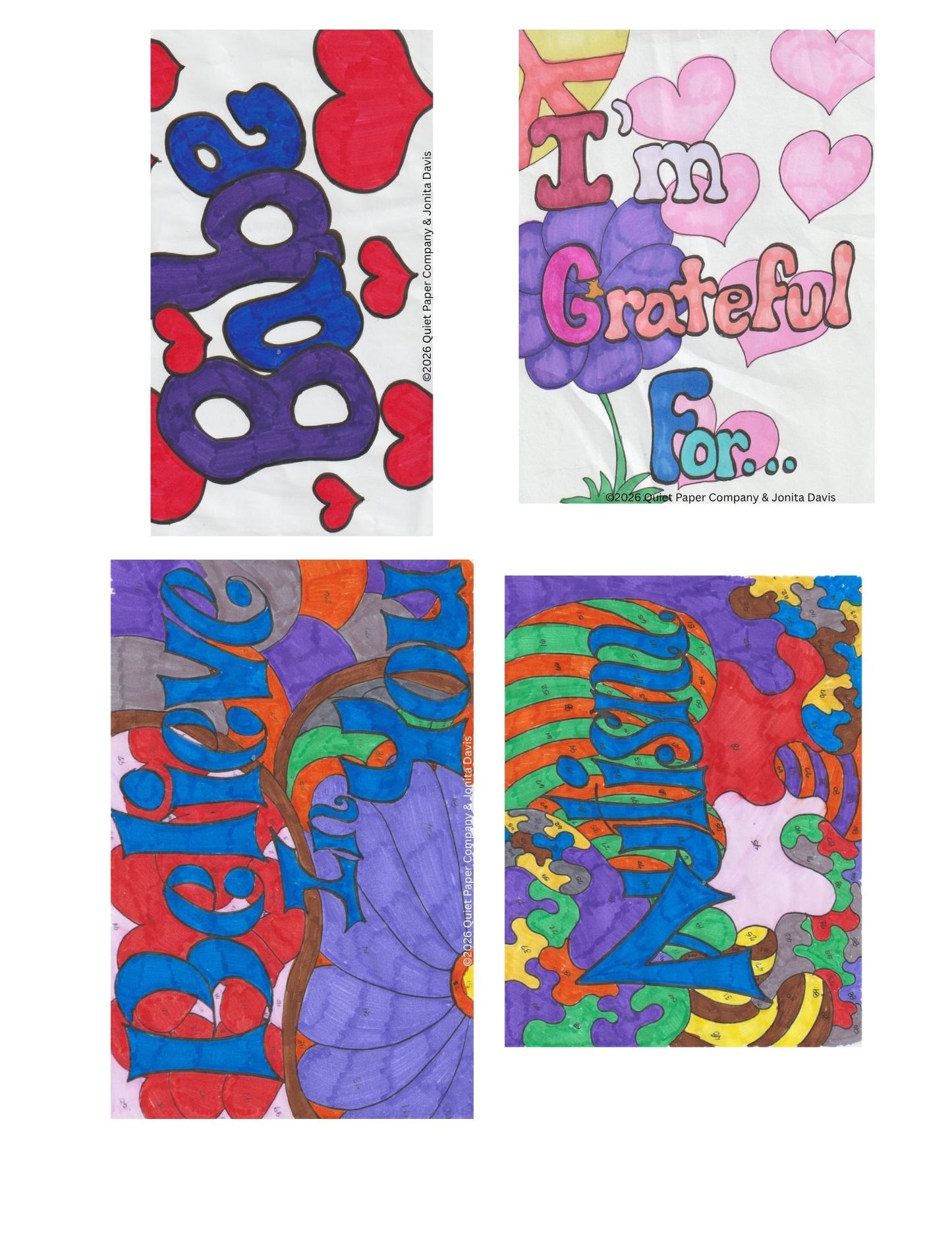 10 Pack Quiet Paper Co. Sticker Packs