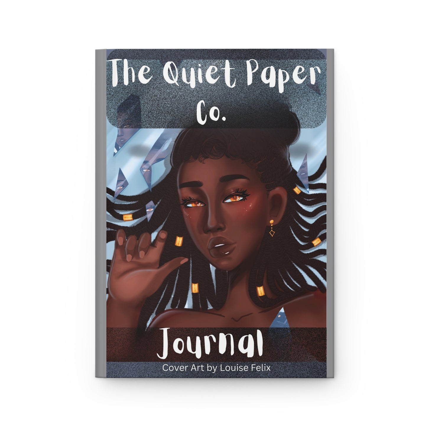 The Quiet Paper Co. Hardcover Journal — Illustrated Black Woman Art Notebook for Creative Writing & Self-Reflection