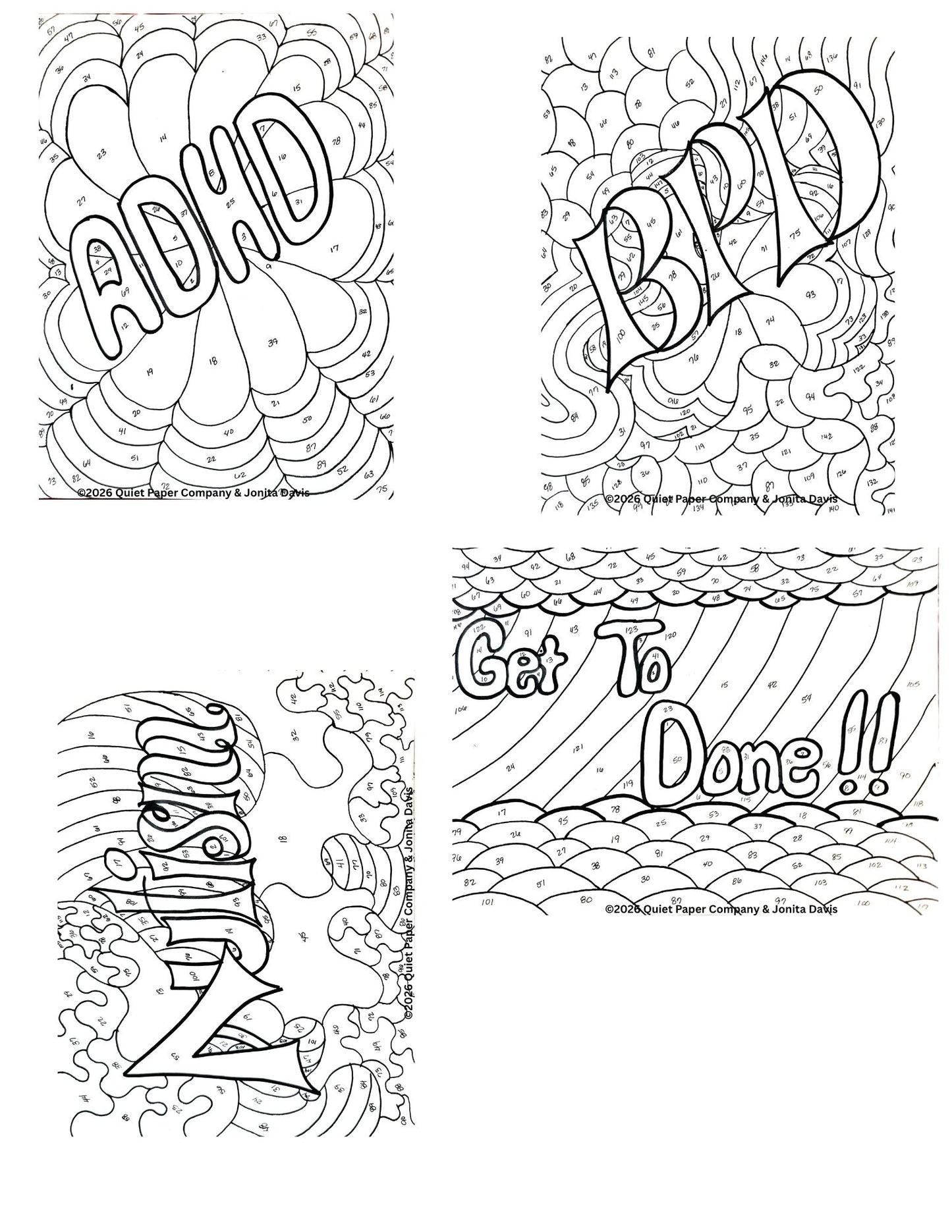 10 Pack Quiet Paper Co. Sticker Packs