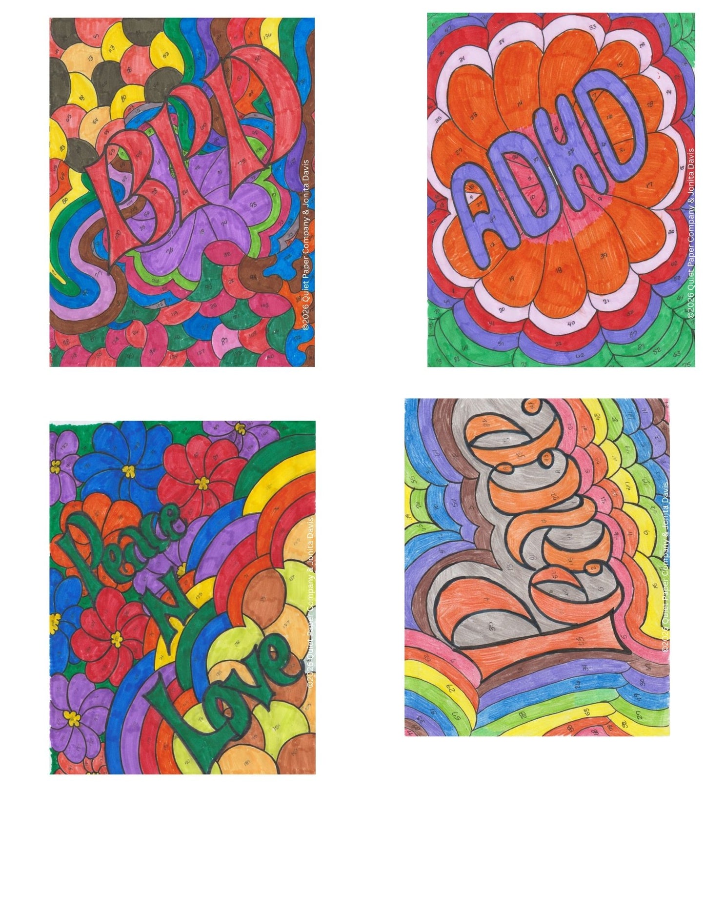 10 Pack Quiet Paper Co. Sticker Packs