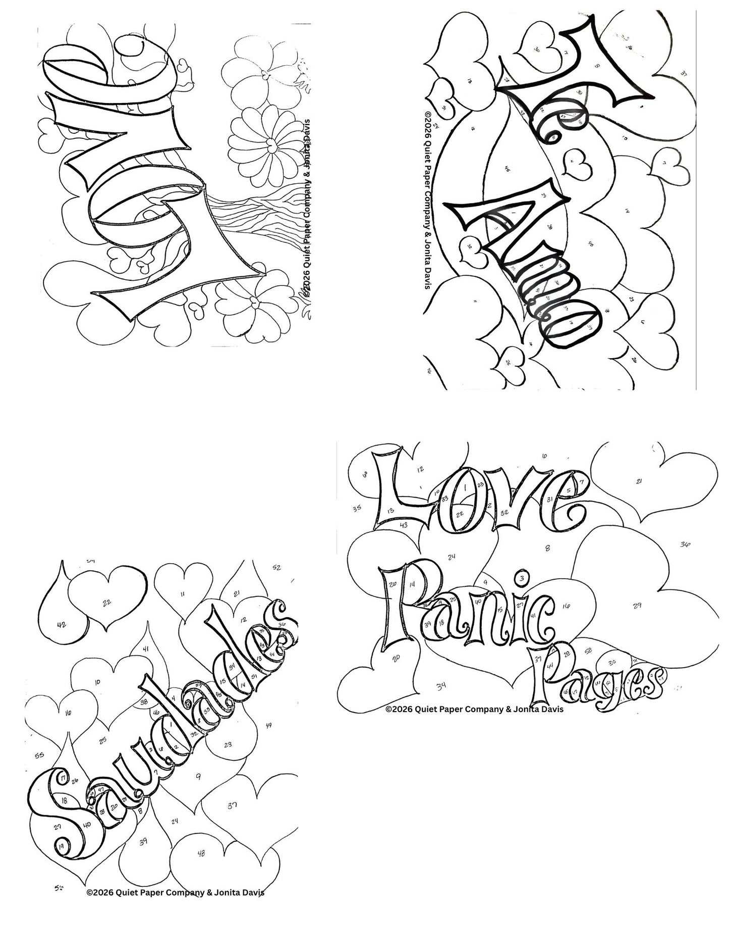 10 Pack Quiet Paper Co. Sticker Packs