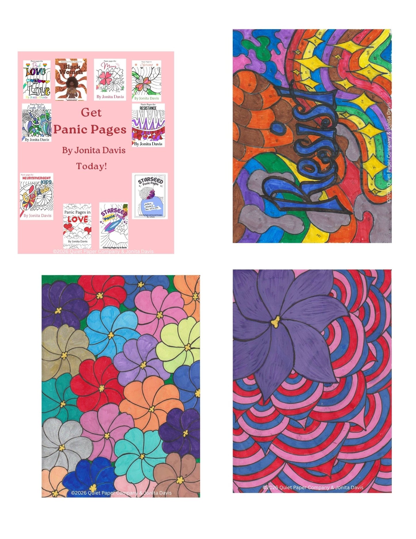 10 Pack Quiet Paper Co. Sticker Packs